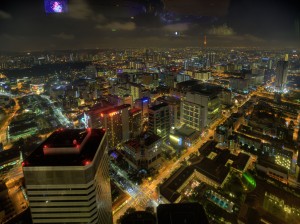 Aussicht aus der New Asia Bar im Swissôtel in Sigapore